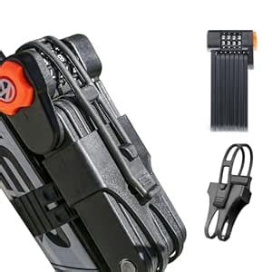 Foldable Bike Combination Lock with Mounting Bracket - Folding 4-Digit ...