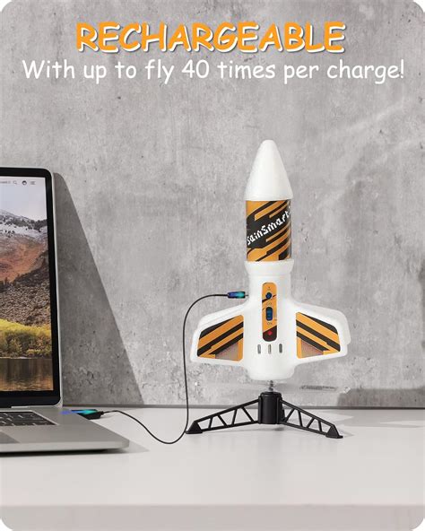 Buy SainSmart Jr. Rocket Launcher for Kids - Motorized Air Rocket, Self ...