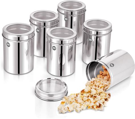 Opullo Stainless Steel See Through Containers for Kitchen | Mirror ...