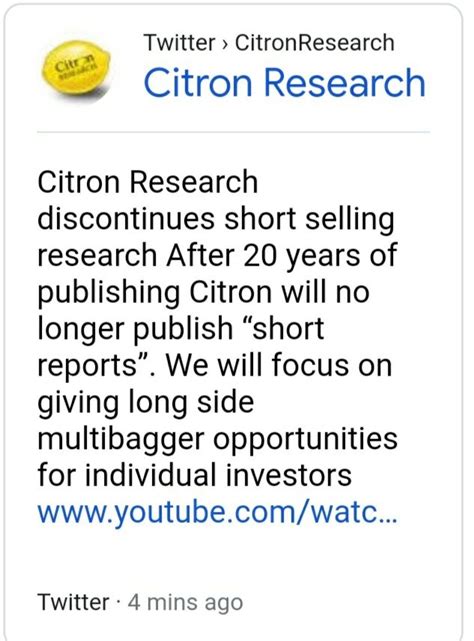 Fuad Arnouk on LinkedIn: Citron pulls the plug on short research, wow!