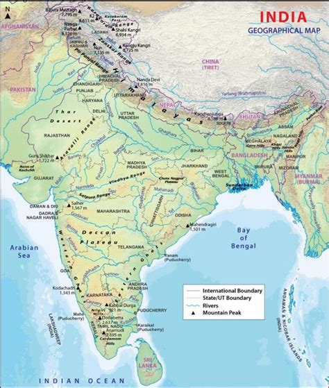 Mountains in India, Ranges, Peaks, Names, and Map