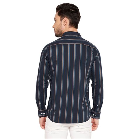 Duke Stardust Men Slim Fit Striped Spread Collar Casual Shirt (SDO8STT