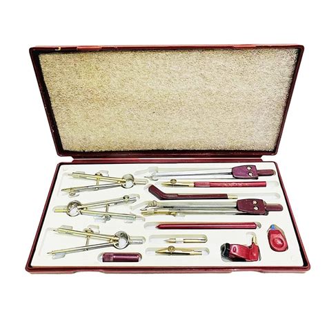 UTTAM Drawing Geometry Box - Engineering Drawing Instruments box - Set ...