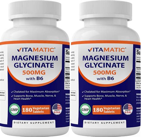 Dickinsons 2 Packs Magnesium Glycinate 120 capsule- 180 Vegetarian ...