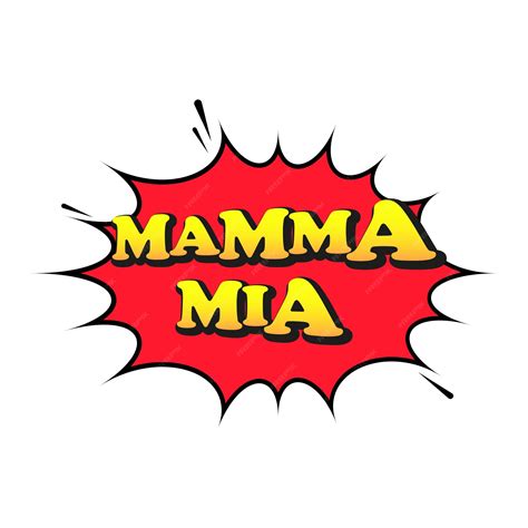 Premium Vector | Mamma mia oh my mum or oh my god in italian language ...