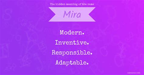 The hidden meaning of the name Mira | Namious