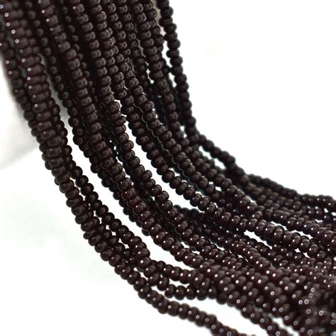Buy 11/0 color Seed bead strings in Dark Brown Color ...