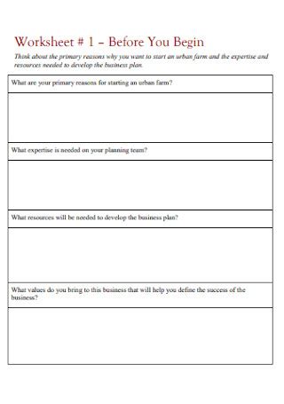 Business Plan Worksheet 的图像结果