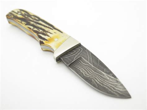 Bear & Son Cutlery 548D Fixed Blade Damascus Drop Point Hunting Knife ...