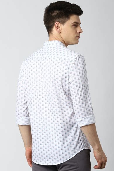 Buy Men White Athletic Fit Full Sleeves Casual Shirt Online - 600485 ...