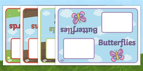 👉 Editable Class Group Names Table Signs (Minibeasts)