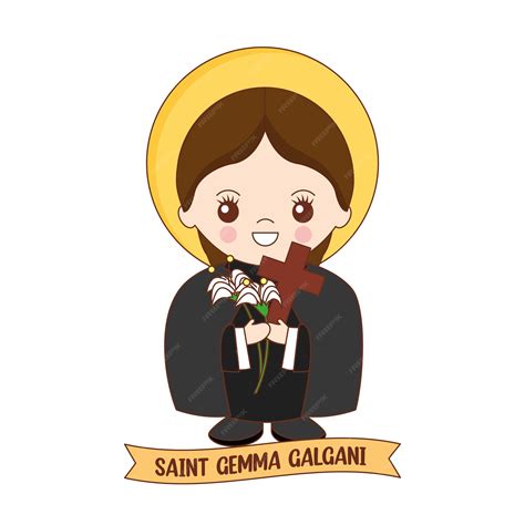 Premium Vector | Saint gemma galgani