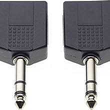 fdealz® [ 4 Pieces ] 1/4" Mono to 2 x 6.35mm Female Splitter & 1/4 ...