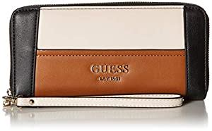 Buy GUESS Shawna Large Zip Around Wallet, Cognac Multi at Amazon.in