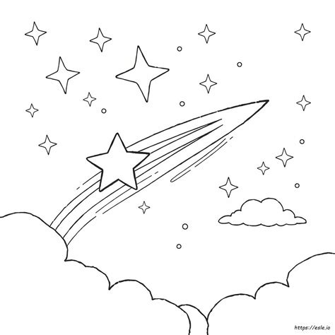 Shooting Star Coloring Sheet