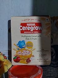 CEREGROW Kids Cereal with Multigrain, Milk & Fruits | Rich in Iron ...