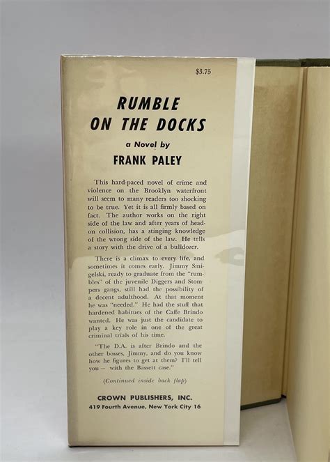 Rumble on the Docks (First Edition) by Frank Paley: Fine Hardcover ...