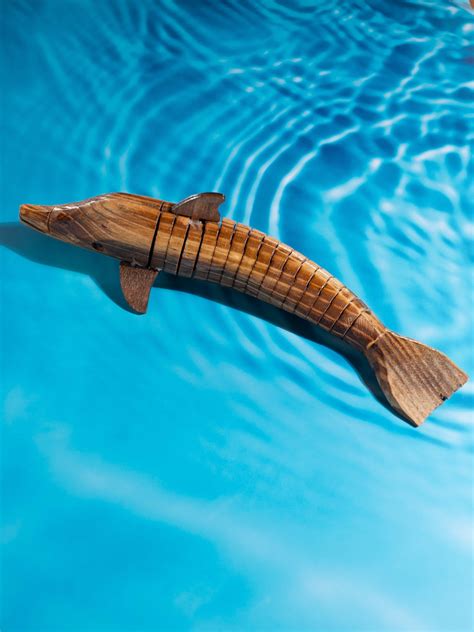 Shantiniketan Wooden Dolphin Showpiece Toy | Shop Now