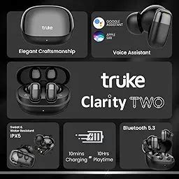 Buy truke Buds Clarity 2 V2 True Wireless Earbuds - 6Mic Enc, 68H ...