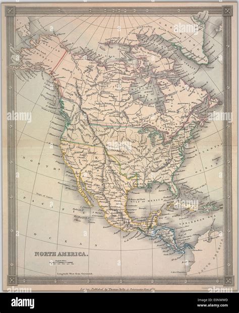 Map of north america showing rivers hi-res stock photography and images ...