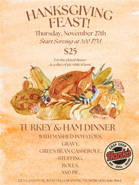 Thankgiving Dinner at Hank’s Chop Shop - Destination Yellowstone
