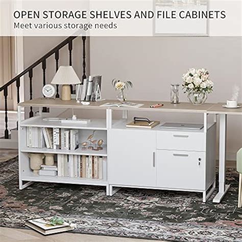 Cubiker 63 L Shaped Standing Desk with Storage, India | Ubuy