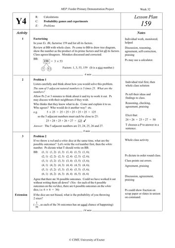 Grade 4 Probability Lesson 的图像结果
