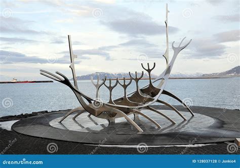 The Sun Voyager Sculpture, Reykjavik, Iceland Editorial Stock Photo ...