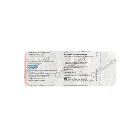 Buy Miranix 25 MG Tablet (10) Online at Flat 15% OFF | PharmEasy