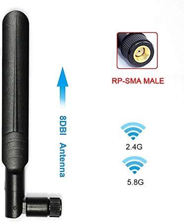 Lysignal 2.4G/5G/5.8G Dual Band Omni-Directional High Gain WiFi Antenna ...