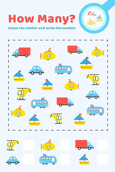 Free Vector | Counting game with transportation items English Stories ...