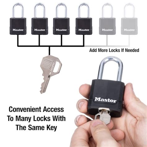 Master Lock Commercial Keyed Padlock 1-1/2-in Shackle Keyed Alike to ...