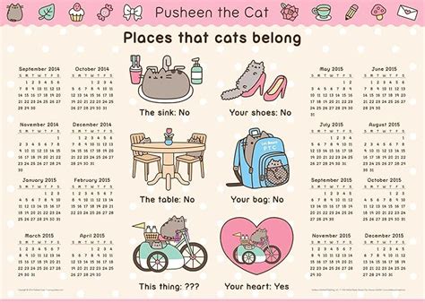 Buy Pusheen the Cat 2014-15 16-Month Calendar Poster Book Online at Low ...