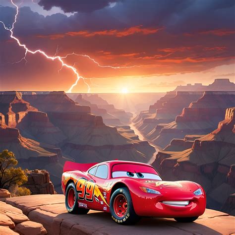 Create a high definition image Lightning McQueen fro...