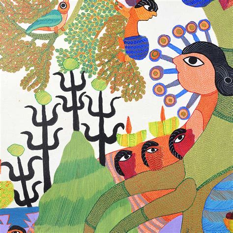 Adorning Artwork of Tribal Gond Art by Padma Shri Durgabai Vyam