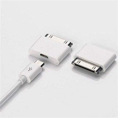 30 Pin to Micro USB Dock Charger Adapter Converter for iPhone 4 4s 3GS ...