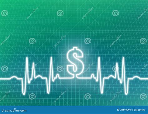 Abstract EKG Healthcare Cost Background Illustration Stock Illustration ...