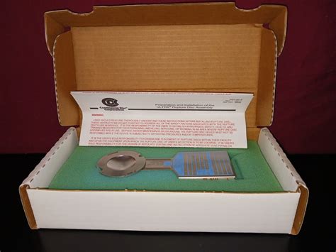 Continental Disc Corp 1" Ultrx (FS) Rupture Disc / 142 PSI @ 72° F ...