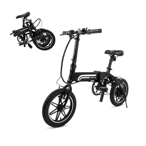 Buy SWAGTRON Aluminum Folding Electric Bike for Unisex Kids (Black, 14 ...