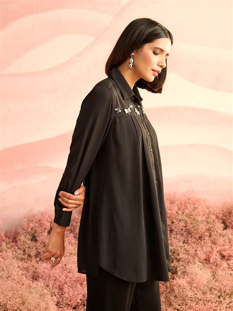 Buy Emerald Bandhej Shirt for Women - Chique