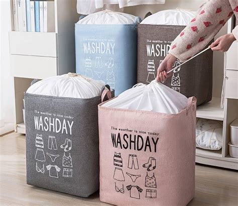 Buy Washify Foldable Canvas Laundry Basket at 36% OFF Online | Wooden ...