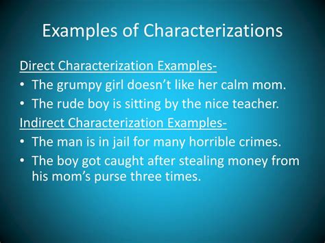 Characterization Examples 的图像结果