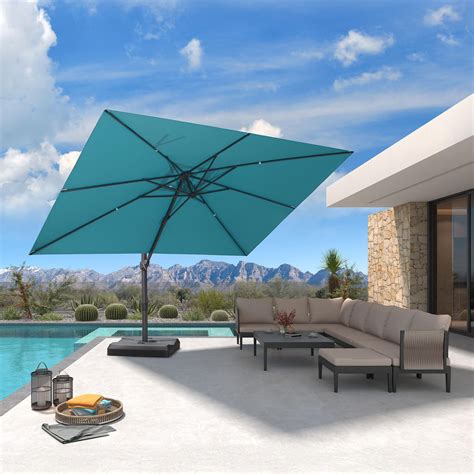 Arlmont & Co. 9' X 11.5' Patio Cantilever Umbrella Outdoor Rectangle ...