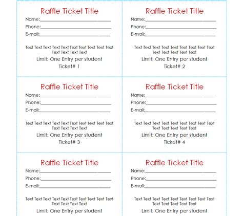 18+ Sample Raffle Ticket Templates in MS WORD