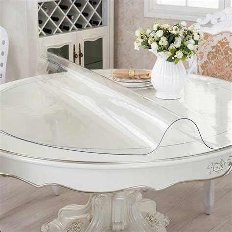 Buy RostiKong 60 Inch Clear Plastic Round Vinyl Table Protector ...