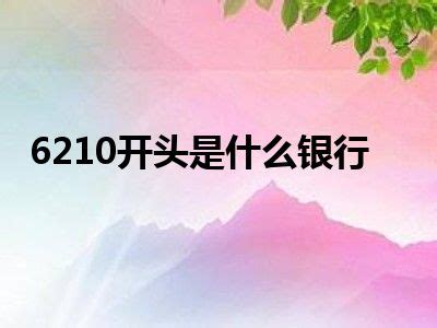 6210开头是什么银行_一天资讯网