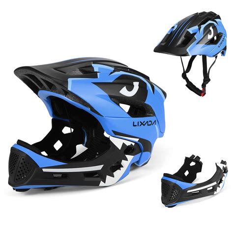 Lixada Kids Bike Helmet,Adjustable Detachable Full Face Helmet for ...