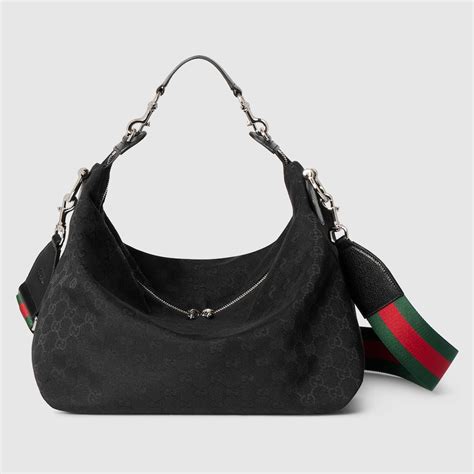 Brera medium crossbody bag in black GG canvas | GUCCI® CA