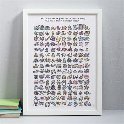 Original 151 Pokemon Poster