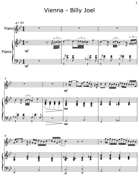 Vienna - Billy Joel - Sheet music for Piano